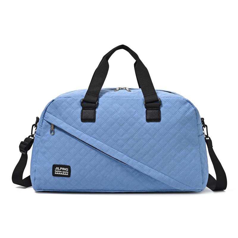 Women's Fashion Sports Bag Water-Repellent Yoga Bag Simple Diamond Camping Storage Bag Students' School Luggage Bag