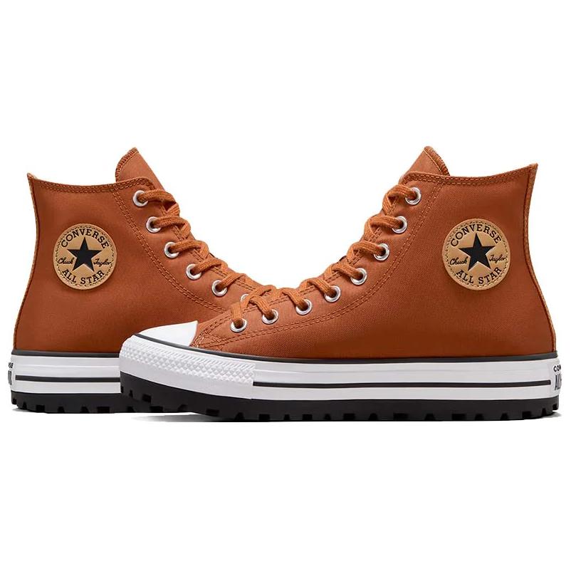 Converse Chuck Taylor All Star City Trek Versatile Comfortable High-Top Canvas Shoes Unisex Sneakers Chrysanthemum-Brown A05581C