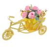 Bicycle Artificial Woven Flower Basket Tricycle Planter Large Capacity Multi-Function Decorative Nostalgic Plant Rack Flower Stand