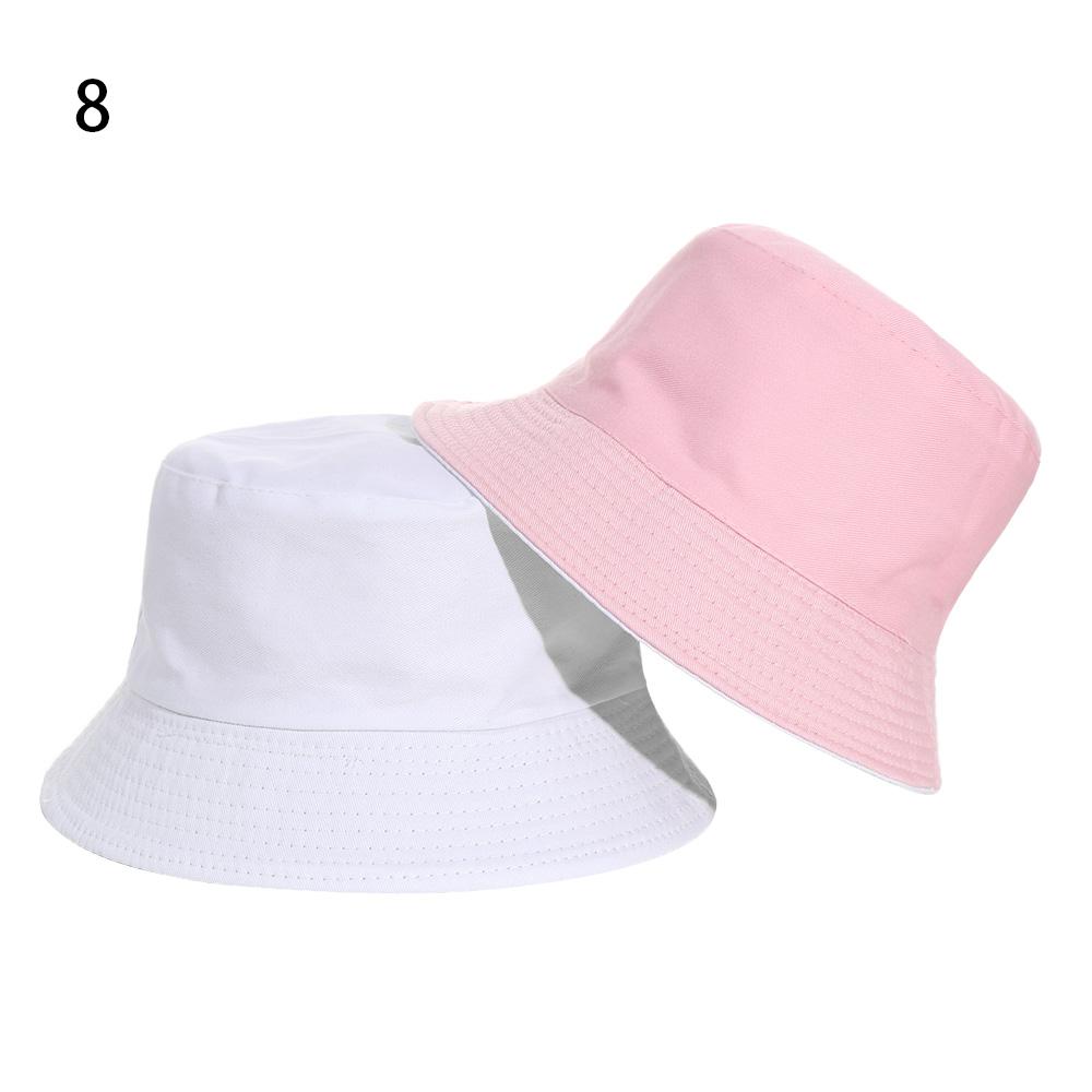 New Double-Sided Bucket Hat Women Men Beach Anti-UV Sun Hat Wide Brim Visors Foldable Portable Summer Fisherman Panama Cap