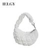IELGY Cloud Bag Pleated Soft Down Bag Nylon Handbag