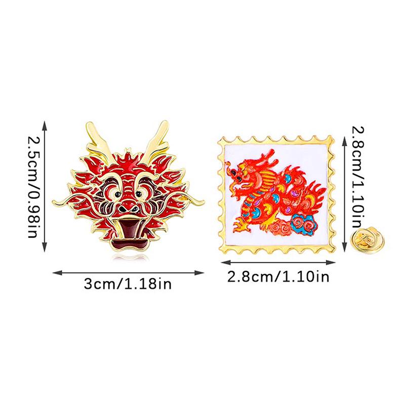 Cartoon Dragon Badge Vintage Creative Brooch Animal Brooches Bag Lapel Pins Clothes Accessories Cartoon Jewelry Gift For Kid