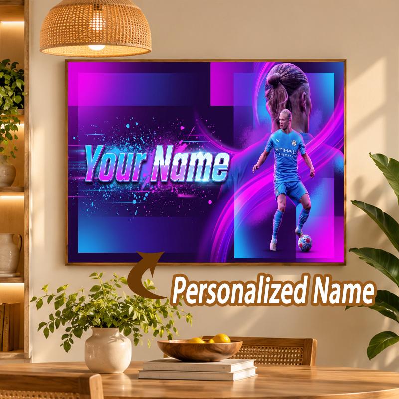 Custom Name Erling Haaland 5D Diamond Painting Personalized Full Drill Diamond Art Kit Gift
