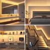 Wobane COB LED Strip Warm High Indirect Remote Memory 320 8mm High Color Rendering Index DIY Lighting for Indoor for and Under PSE Power Adapter