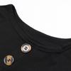 Women's Solid Color Snap Button Short Sleeve Tight Solid Color Knitted Bodysuit