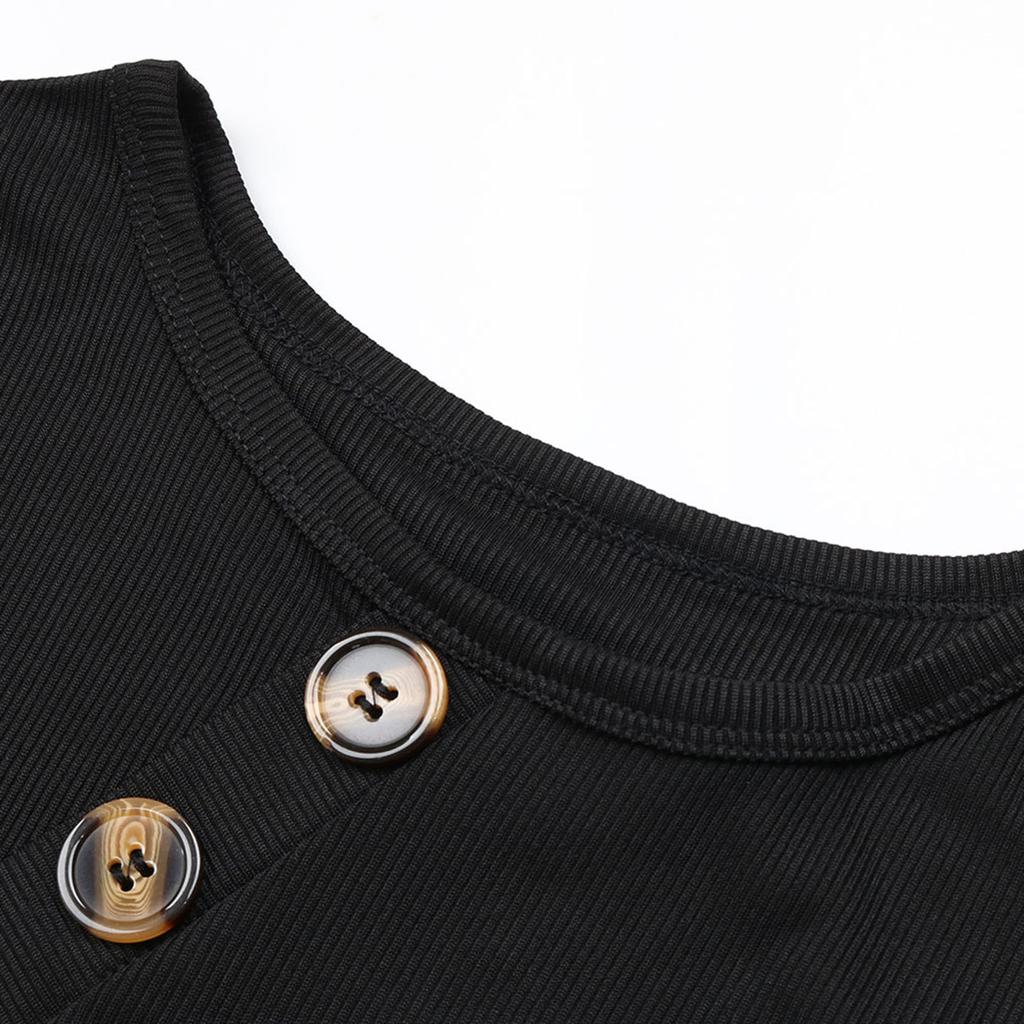 Women's Solid Color Snap Button Short Sleeve Tight Solid Color Knitted Bodysuit