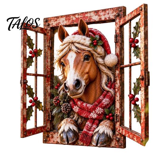 Decorative Accents Funny Pet Window Ornament for Christmas, Festive Table Office Holiday Decoration Decor Home Living Room Display
