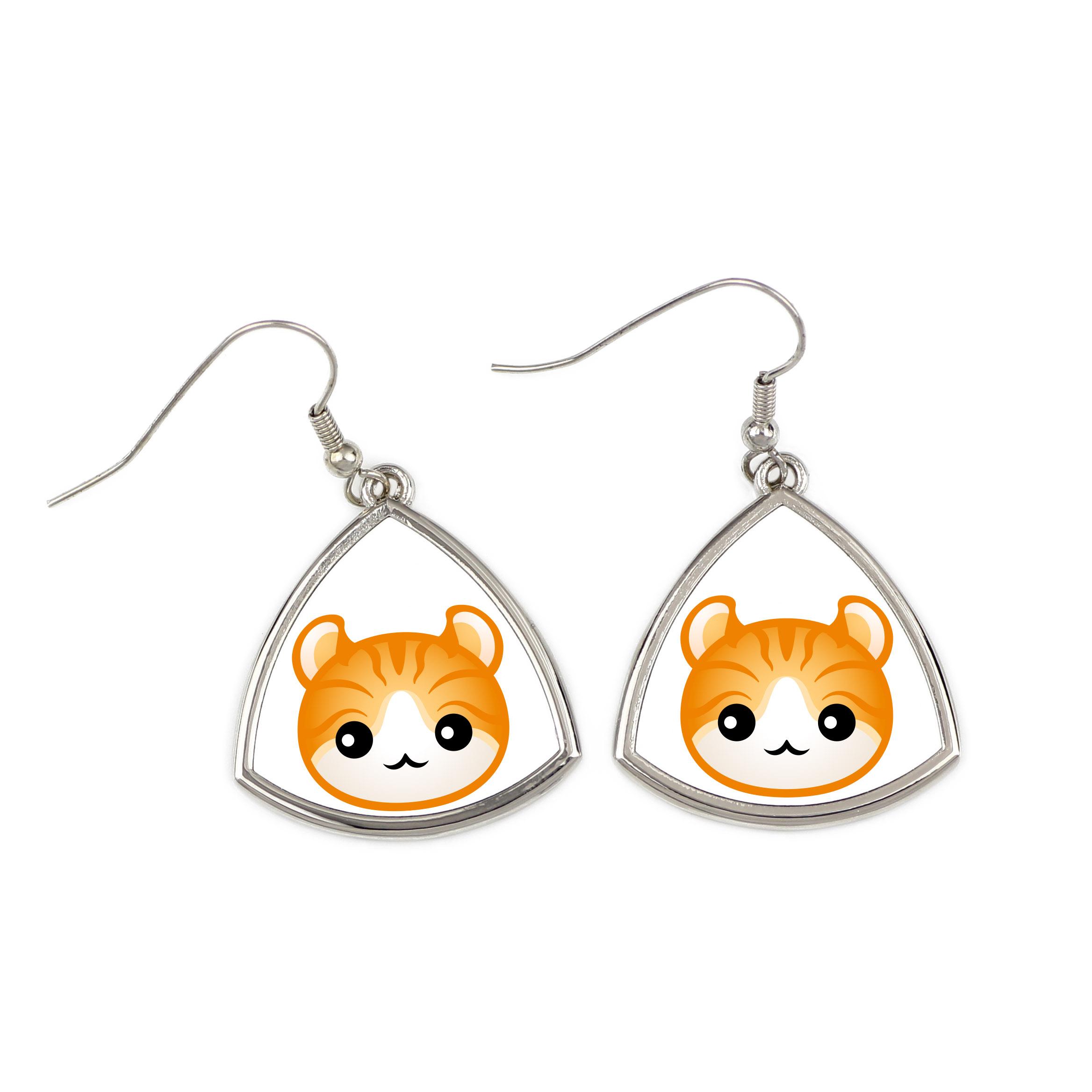 

American Curl - elegant metal earrings as a gift from the Art-Dog brand