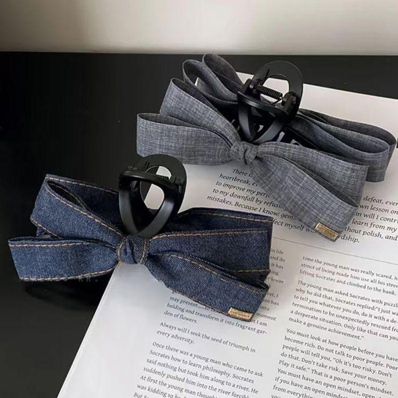 1pc Cowboy Bow Clip, New Popular High-end Hair Clip, Back of the Head, Large Plate Hair, Shark Clip Headband Accessory