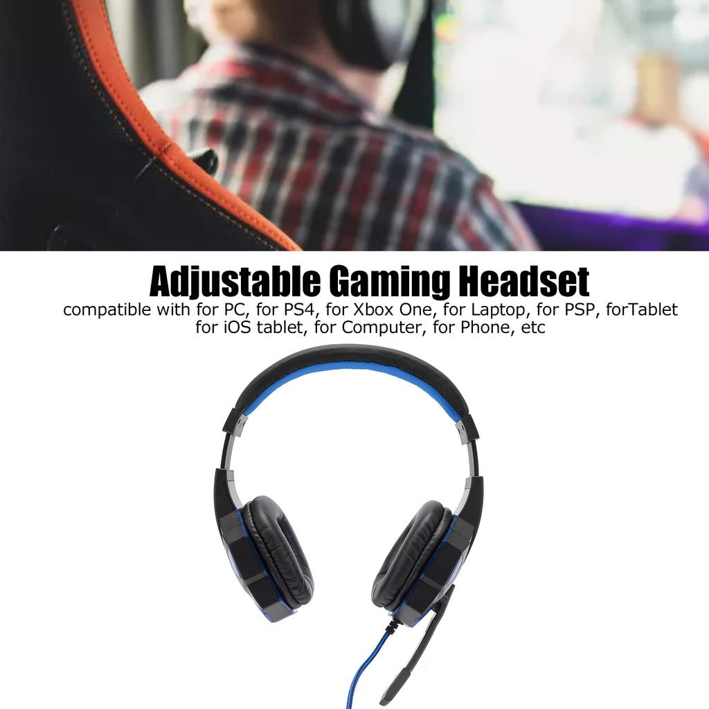 Gaming Headset Lichtgevend   Volume 3,5 mm Gaming Headset met Microfoon voor PC