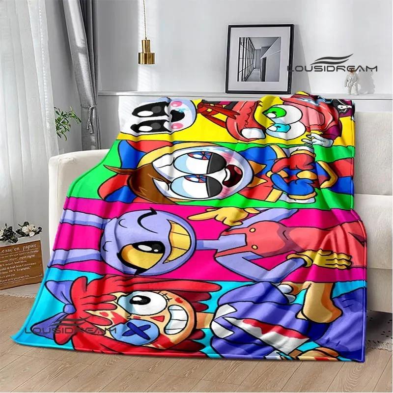 THE AMAZING DIGITAL CIRCUS Cartoon Blanket Warm Flannel Blankets Soft Cozy Blanket Sofa Travel Blanket Bed Linings Birthday Gift