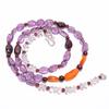Natural Amethyst Carnelian Garnet Gemstone Beads Necklace 3-14 Mm 18" UB-7874 UB-7874