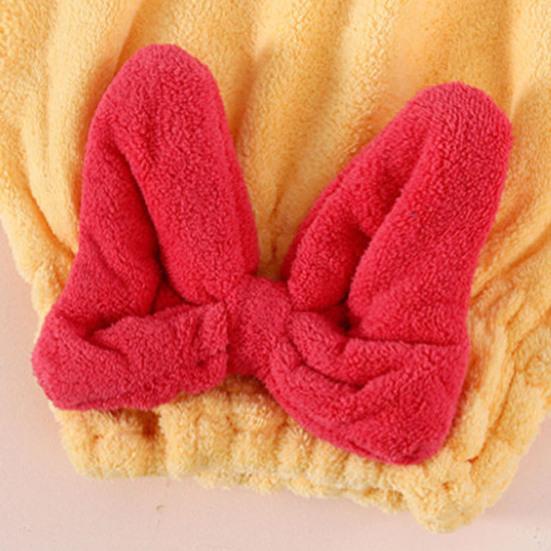 Czepek do suszenia włosów Chłonny ręcznik do włosów z kokardą Kontrola puszenia Szybkoschnący turban do owijania mokrych włosów dla kobiet Kąpiel Prysznic Spa