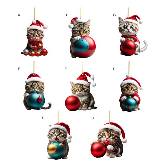 Cat Car Charms Are Brightly Colored and Won't Fade Over Time. There 9 Different Styles of Pendants To Meet All Your Needs! This Is an Especially Great