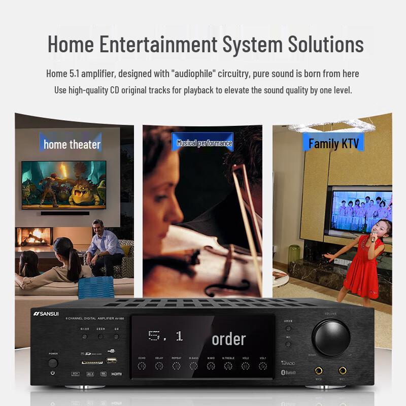 Sansui DM-20A 5.1 Channel Home Theater Amplifier