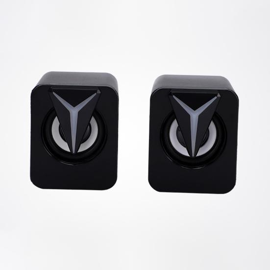 1 Pair Small USB Speaker Sound Box with RGB Light Virtual Surround Sound Computer Laptop Speaker Portable Mini Loudspeaker