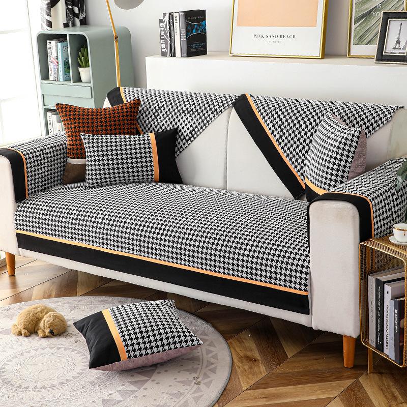 Sofa Cushion Four Seasons Universal Nordic Simple Chenille Non-Slip Cushion Cover Cloth Sofa Cover Slipcover