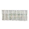 Cortina Media de Encaje, Cortina Transparente Floral Campestre Transpirable, Cortinas Estilo Nórdico Bloqueo de Polvo y Flujo de Aire, para Ventanas Medias de Cocina