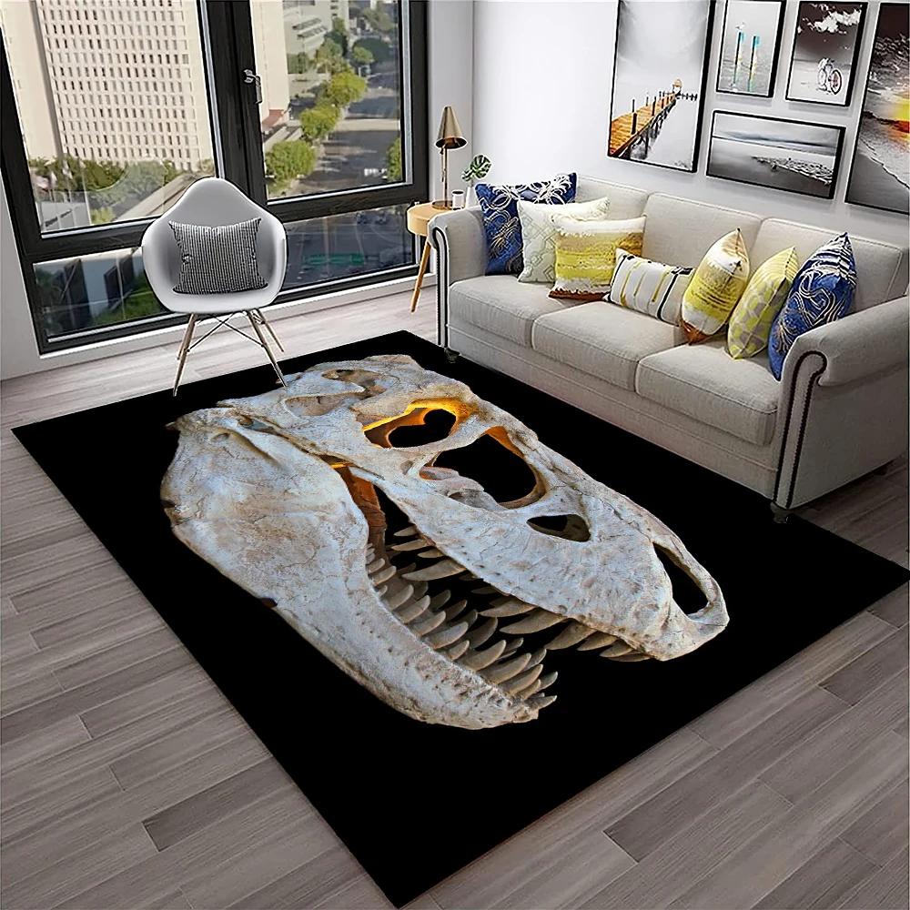 3D Dinosaur Animal Fossil Series Carpet HD Rug for Home Living Room Bedroom Sofa Doormat Decor,kids Area Rug Non-slip Floor Mat