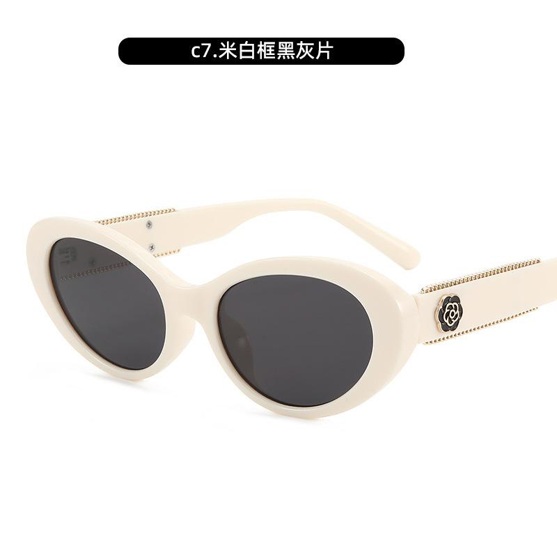 Retro Camellia Cat Eye Sunglasses With Simple Personality And Daily Xiaoxiangfeng Sunglasses