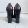 Italy Gucci Pumps 6.5B 23-23.5 Brown High Heel Shoes Women(USED)