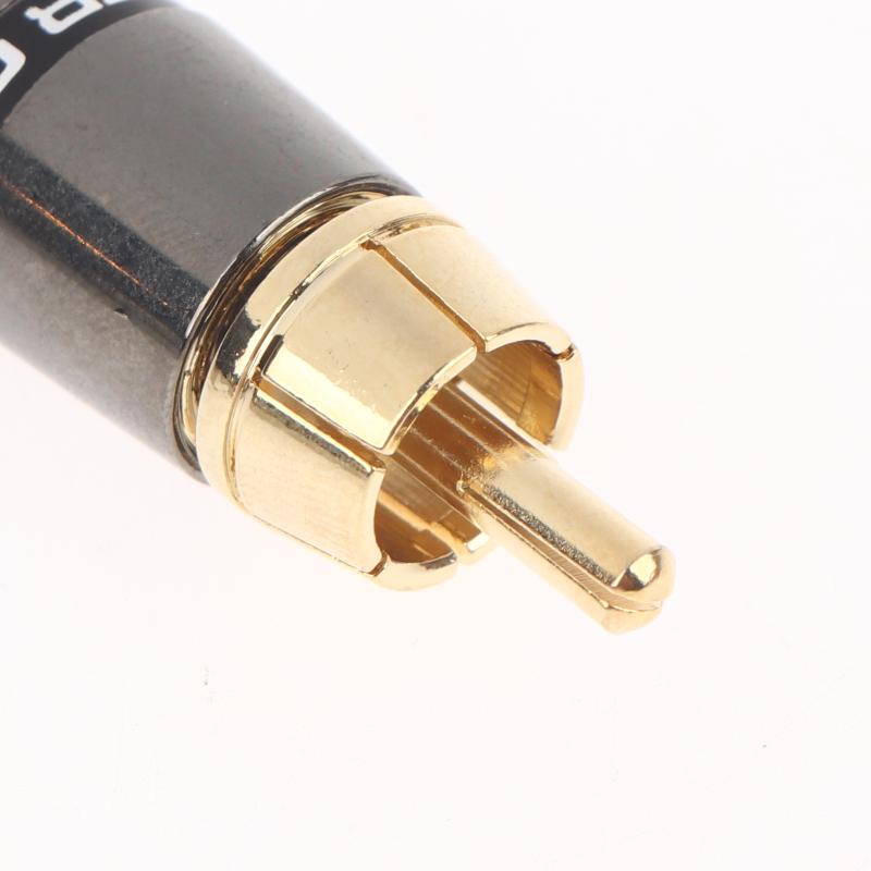 2/6/10Pcs Solder Plug Gold-Plated Monster Copper Male Plug Wiring Audio And Video Red Black Extension Socket