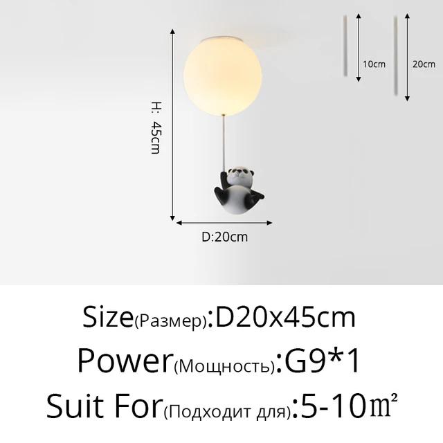 Cartoon Bear Baby Led Chandeliers Balloon Lights Children Bedroom Living Dining Room Pendant Hanging Lightings Designer Lamps