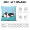 Penguin Cute Cushion Cover Pillowcase Ultra Soft Skin Friendly Fabric Cloud Like Comfort & Concealed Zipper