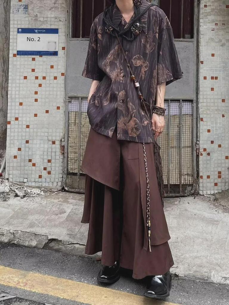 Yamamoto Dark Series Rivet Wide-Leg Harem Pants 2024