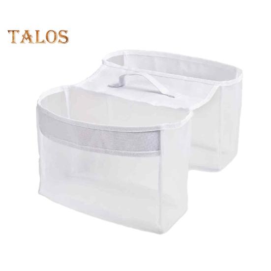 

Органайзер для игрушек для ванной с 2 отделениями, в форме седла, подставка для игрушек для ванной, сетчатый держатель для игрушек для душа и сумка для хранения игрушек и принадлежностей для ванной белый