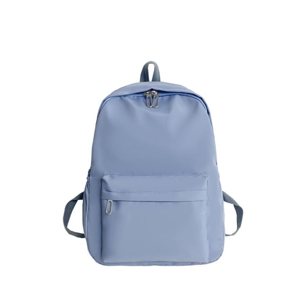 Solid Color Korean Style Backpack Lightweight Versatile School Bag Large Capacity Backpack  Travel синий