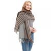 Høst vinterskjerf Brunt Houndstooth skjerf for kvinner dusk sjal