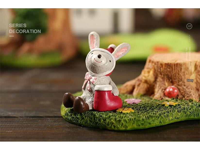 Handbemalte Harz Santa Claus Zakka Ornament für Desktop Mikro-Landschaft Dekoration