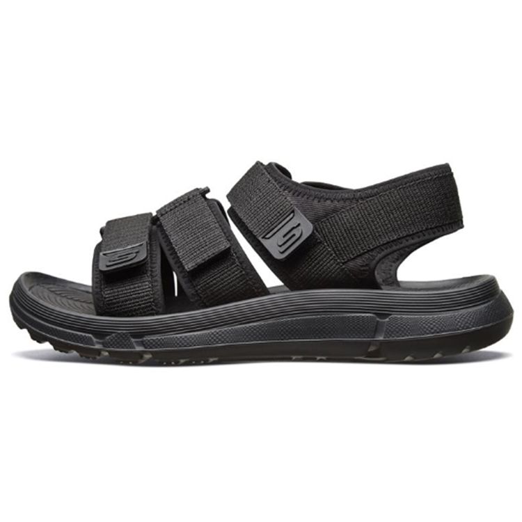 Skechers Сетчатые Quinten Удобные Модные Дышащие Черные Воин Пляжные Сандалии Мужские сандалии 66024-BLK 41