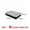 4/6/8/15 Grids Ice Cube Molds Food Grade Silicone Ice Cube Flexible Ice Molds with Lids Big Square Cubed Ice Trays for Whiskey