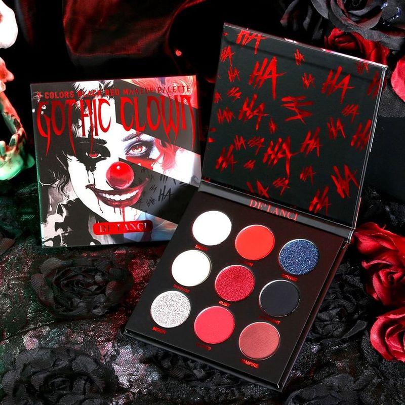 DE'LANCI - 9 Farben Schwarz Rot Smokey Make-up Palette