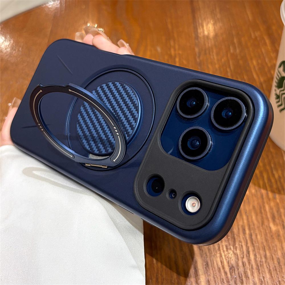 360° Magnetic Bracket TPU Case For iPhone 17 Air 12 13 14 15 16 17 Pro Max Plus For Magsafe Shockproof Stand Holder Cover Funda