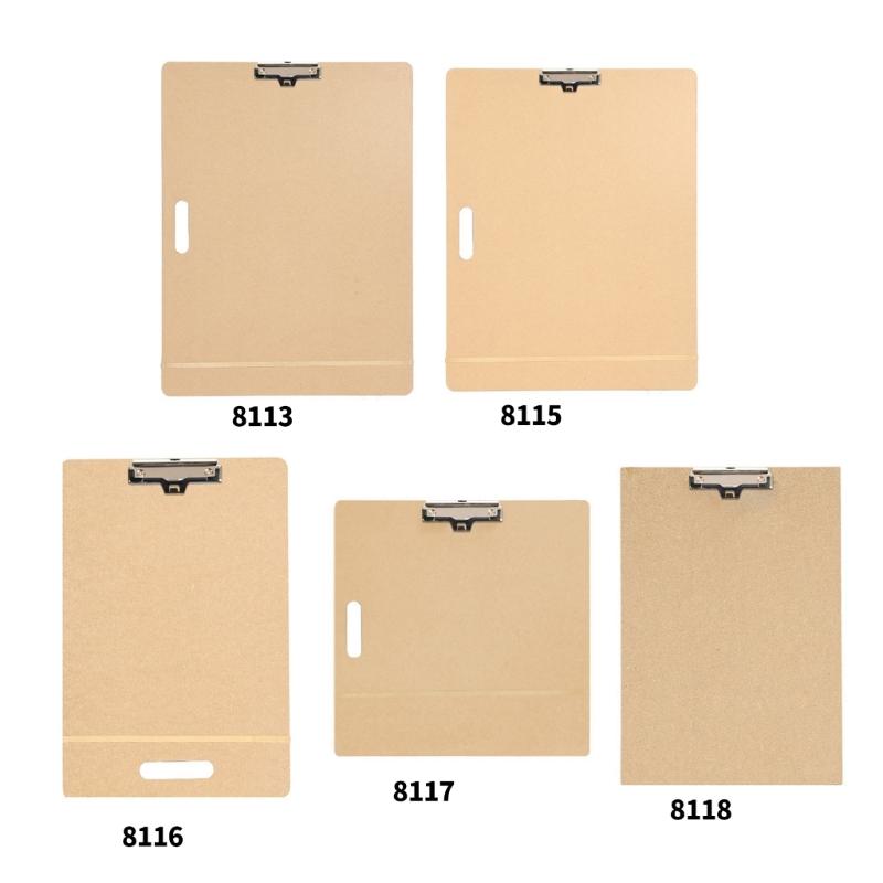 Art Drawing Pad Wood Sketching Board with Metal Clip and Elastic Band for Artist Beginner Sketching Oil Acrylic Painting