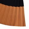 Fashion Full Sleeve Notched Neck Solid High Waist Belt Dress Women Autumn OffiAe Lady Pleated Long Africa Midi Dresses