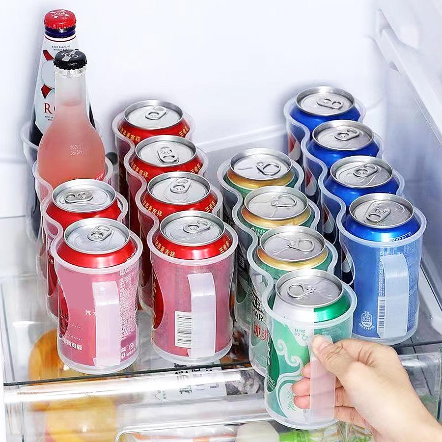 Οργανωτής Κονσερβών 4 Επιπέδων για Ψυγείο Στοιβάζεται Συρτάρι Αποθήκευσης Κονσερβών Αναψυκτικών Βάση Ποτών Κουζίνας Εξοικονόμηση Χώρου Οργανωτής Ποτών για Ψυγείο Ντουλάπι Ντουλάπι