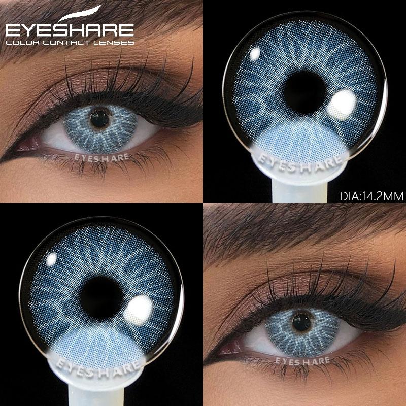 1 Pair Colored Contact Lenses for Eyes Natural Blue Eye Lenses Gray Lens Eye Contacts Cosmetic Beauty Pupil Makeup Lens