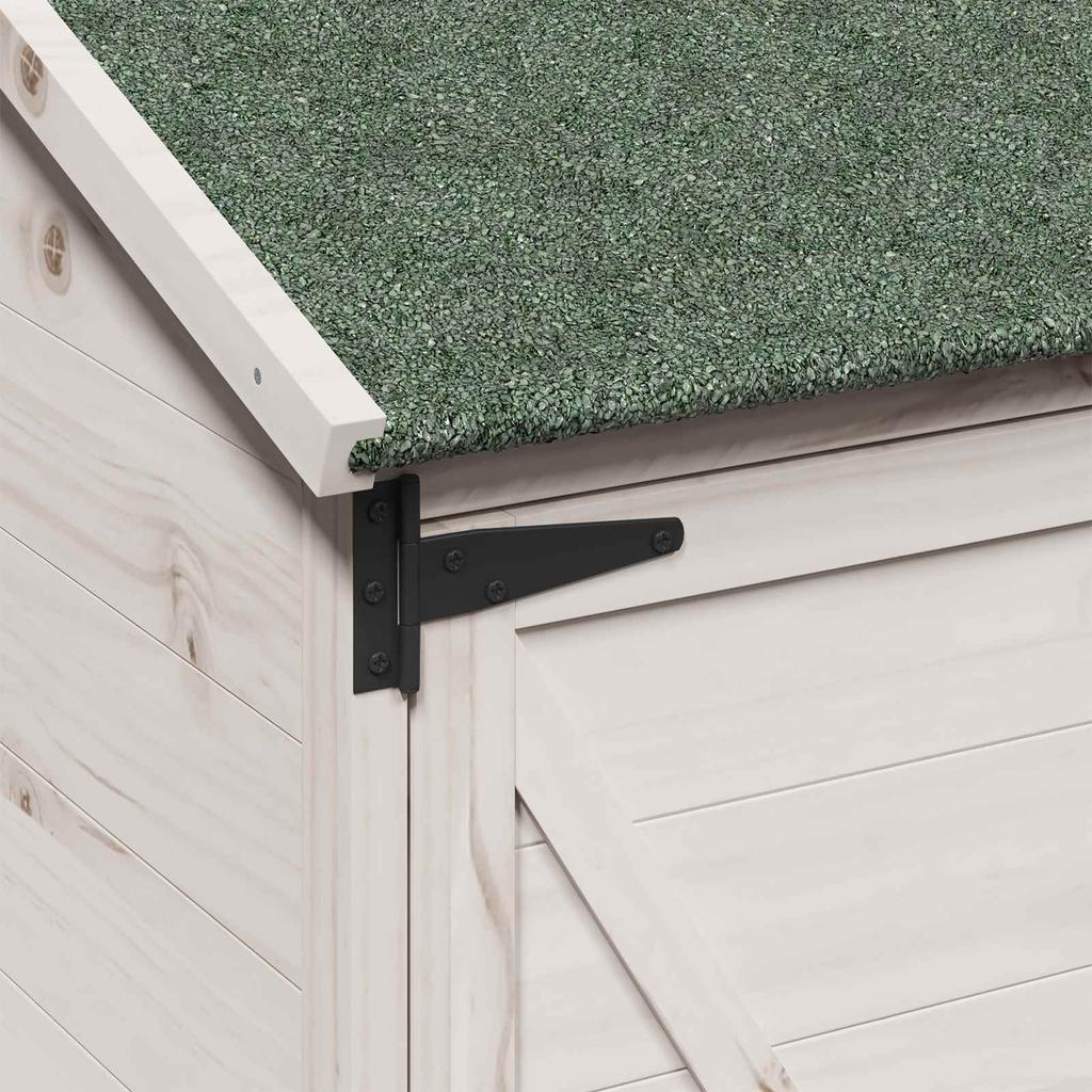 Garden Shed White 59.5 x 56 x 176.5 cm Solid Spruce Wood