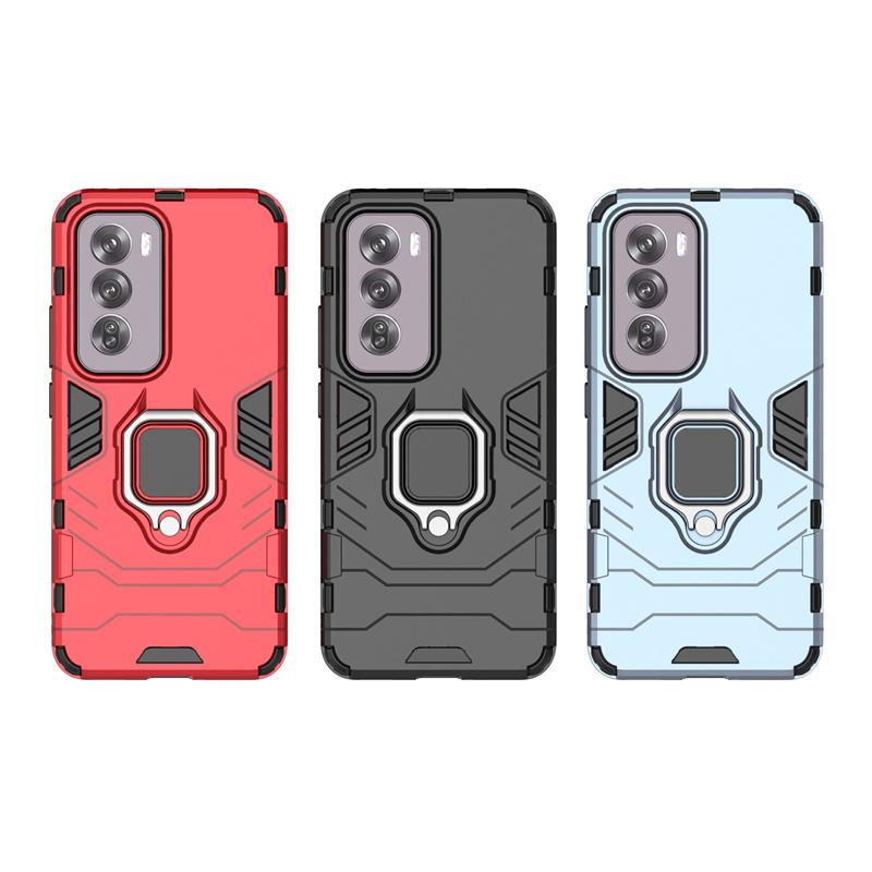 Magnetic Case for OPPO Reno 12 Pro 5G Reno 11 11F Protective Cover with Ring Stand Bracket Shell Business Full Protection Cover