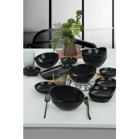 

Набор макарон Керамика Матовый Черный Наклонный 14 Предметов на 6 Персон