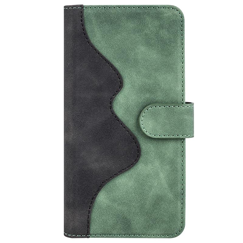 For OnePlus Nord CE4 Lite 5G/Oppo K12x 5G (China) Phone Case Splicing Color Leather Wallet Cover