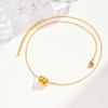 Wind Collarbone Chain Stainless Steel Batch Corner Cross Chain Double Ring Rivet Necklace 18K Gold Nc-2250