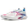 Li Ning Lpl 10th Anniversary Flash 10 Rebound Lightweight Shock Absorption Durable Low Top Basketball Shoes Men sneaker White Pink ABAT085-16