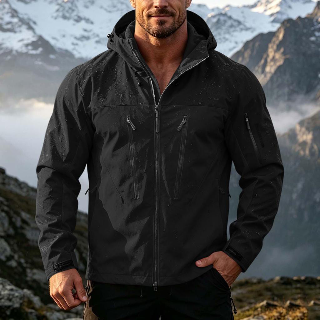 Men's Hooded Jacket with Versatile for Spring and Casual Outdoor Wear