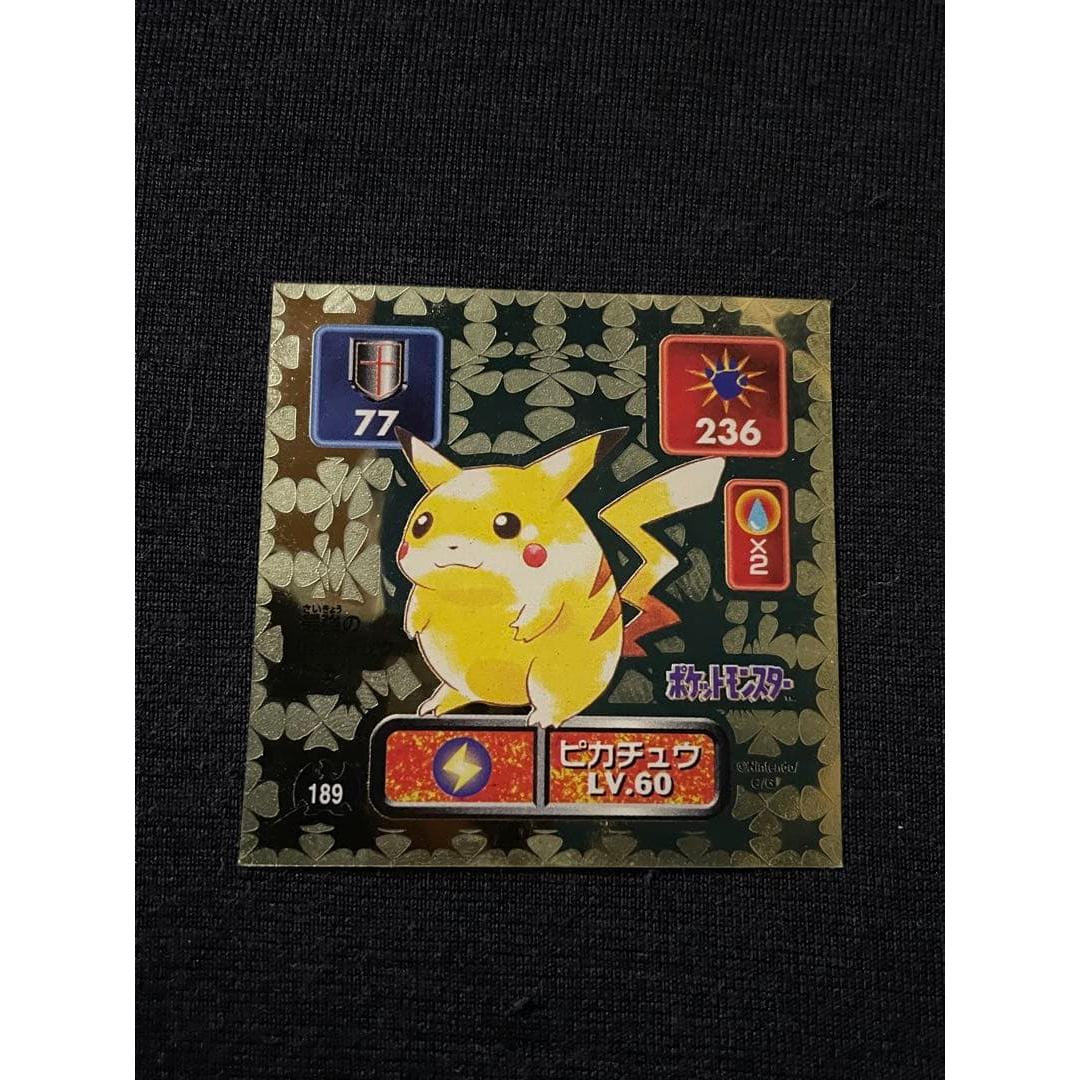 Used Amada Pokemon Strongest Seal Retsuden Initial Pikachu Gold