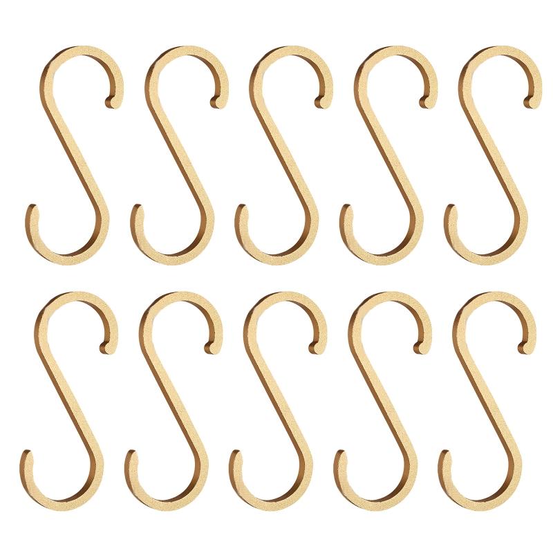 

10pcs Space Aluminum Hook Scarf Rack Multifunction Storage hangingers for hanginging Clothes Handbag Pots Pans Large золотой